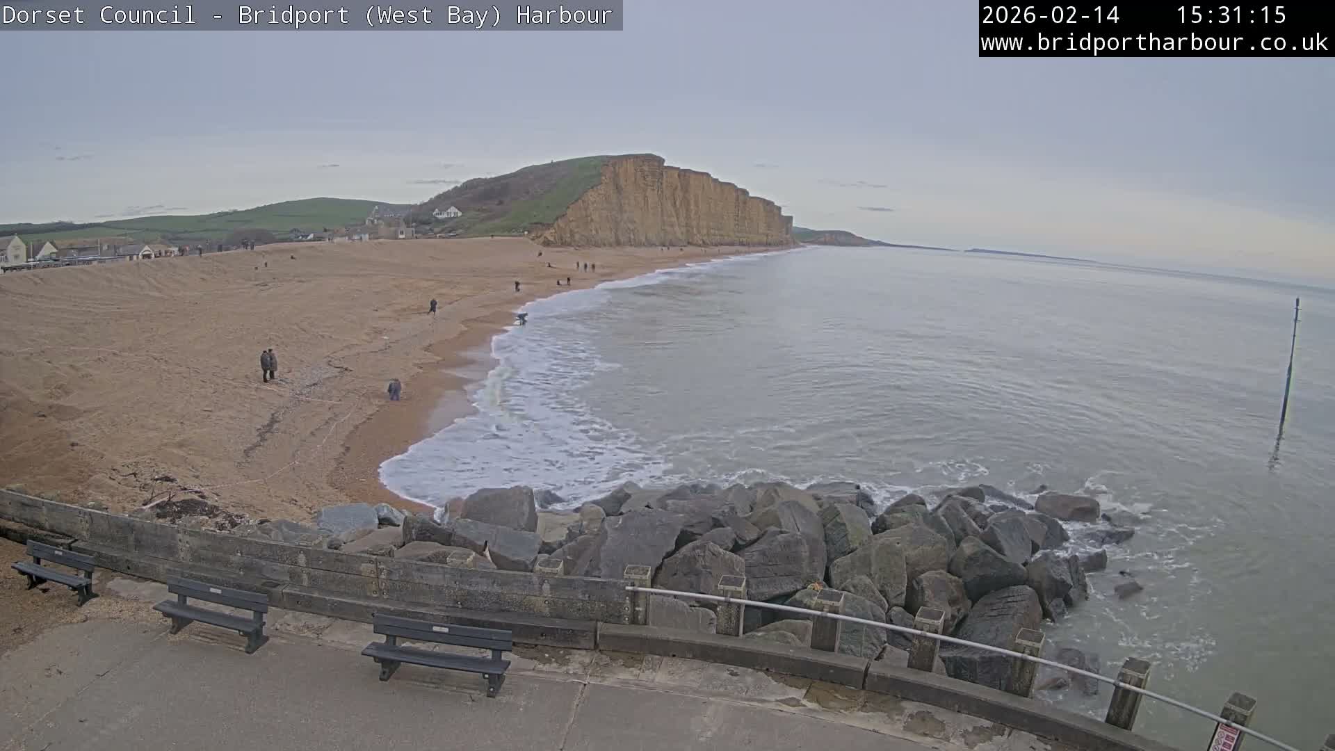 Bridport Harbour East Beach Live Cam - Bridport, Dorset, South West, England, United Kingdom