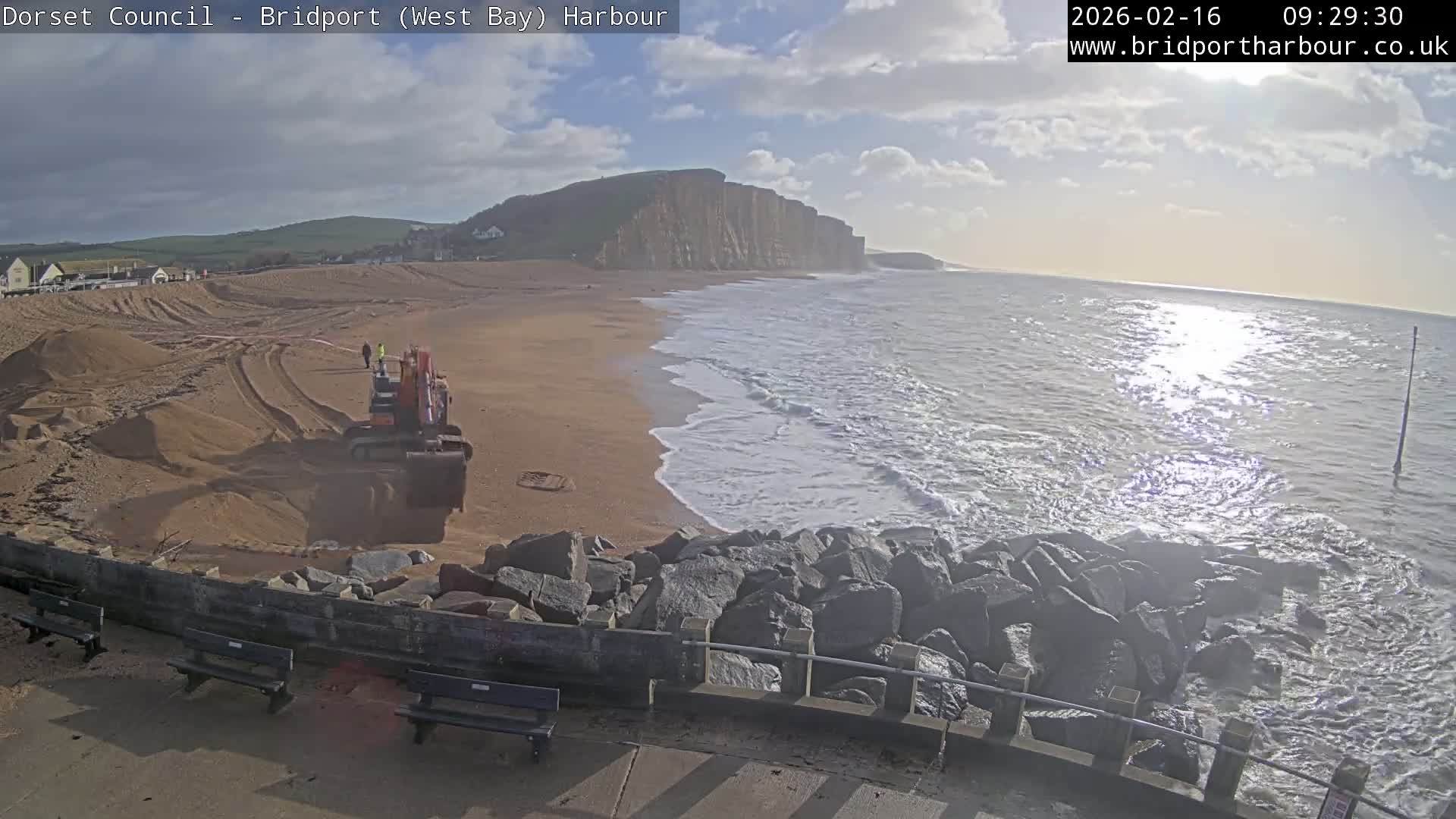 Bridport Harbour East Beach Live Cam - Bridport, Dorset, South West, England, United Kingdom