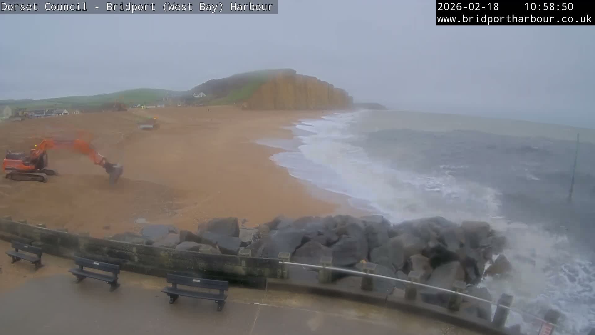 Bridport Harbour East Beach Live Cam - Bridport, Dorset, South West, England, United Kingdom