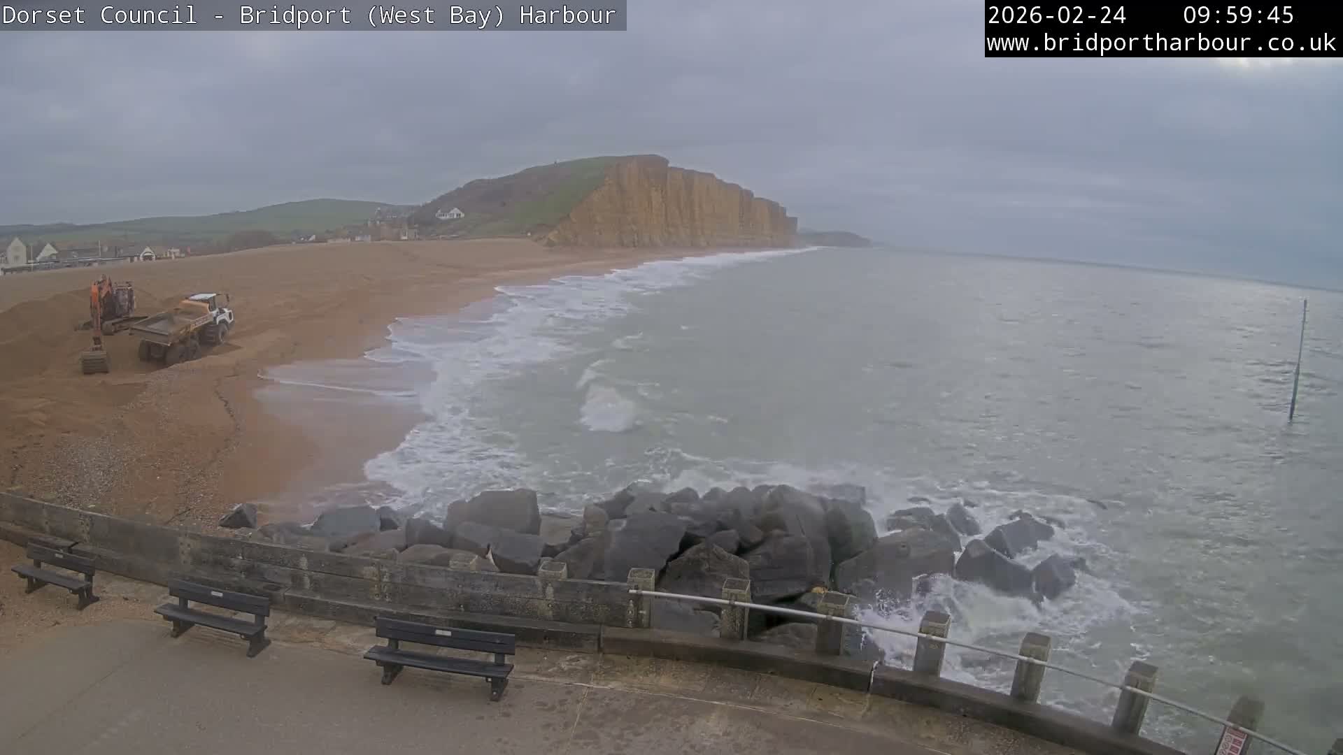 Bridport Harbour East Beach Live Cam - Bridport, Dorset, South West, England, United Kingdom