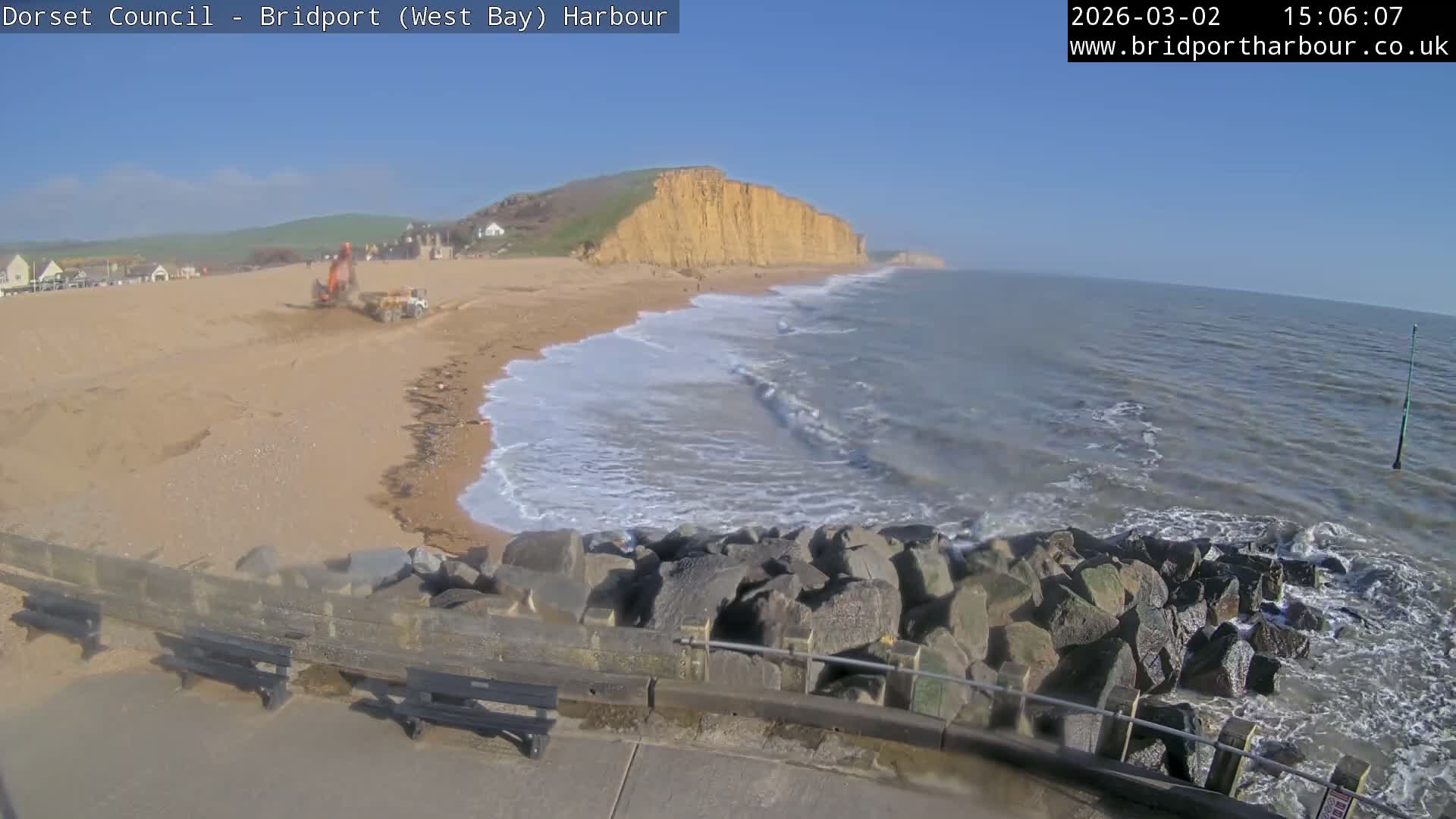 Bridport Harbour East Beach Live Cam - Bridport, Dorset, South West, England, United Kingdom