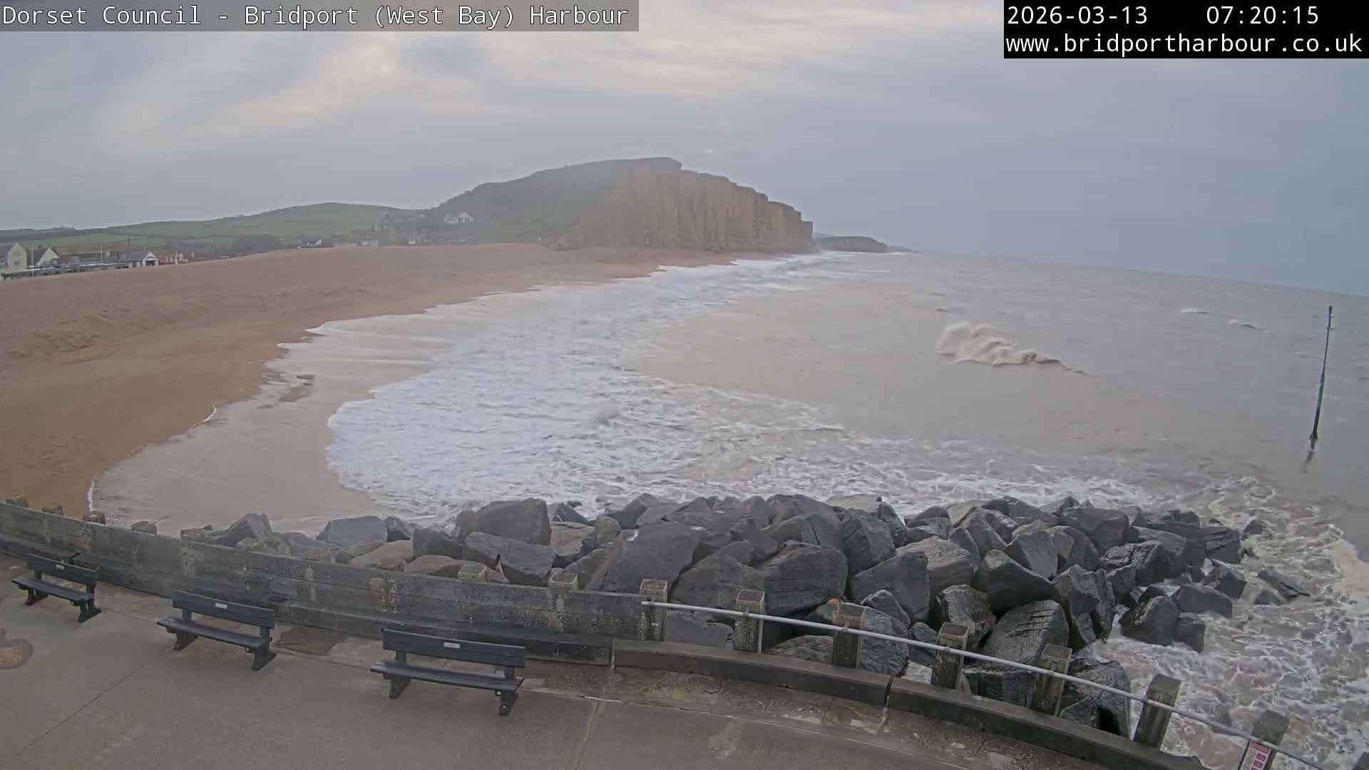 Bridport Harbour East Beach Live Cam - Bridport, Dorset, South West, England, United Kingdom