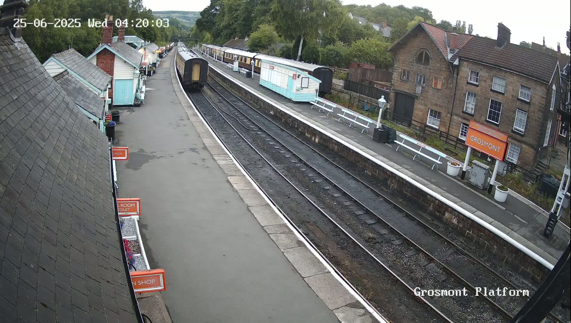 North Yorkshire Moors Railway (NYMR) Grosmont Station Live Cam - Grosmont, Borough of Scarborough, North Yorkshire, Yorkshire and the Humber, England, United Kingdom