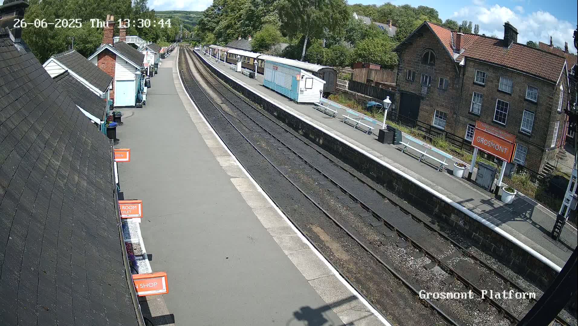 North Yorkshire Moors Railway (NYMR) Grosmont Station Live Cam - Grosmont, Borough of Scarborough, North Yorkshire, Yorkshire and the Humber, England, United Kingdom