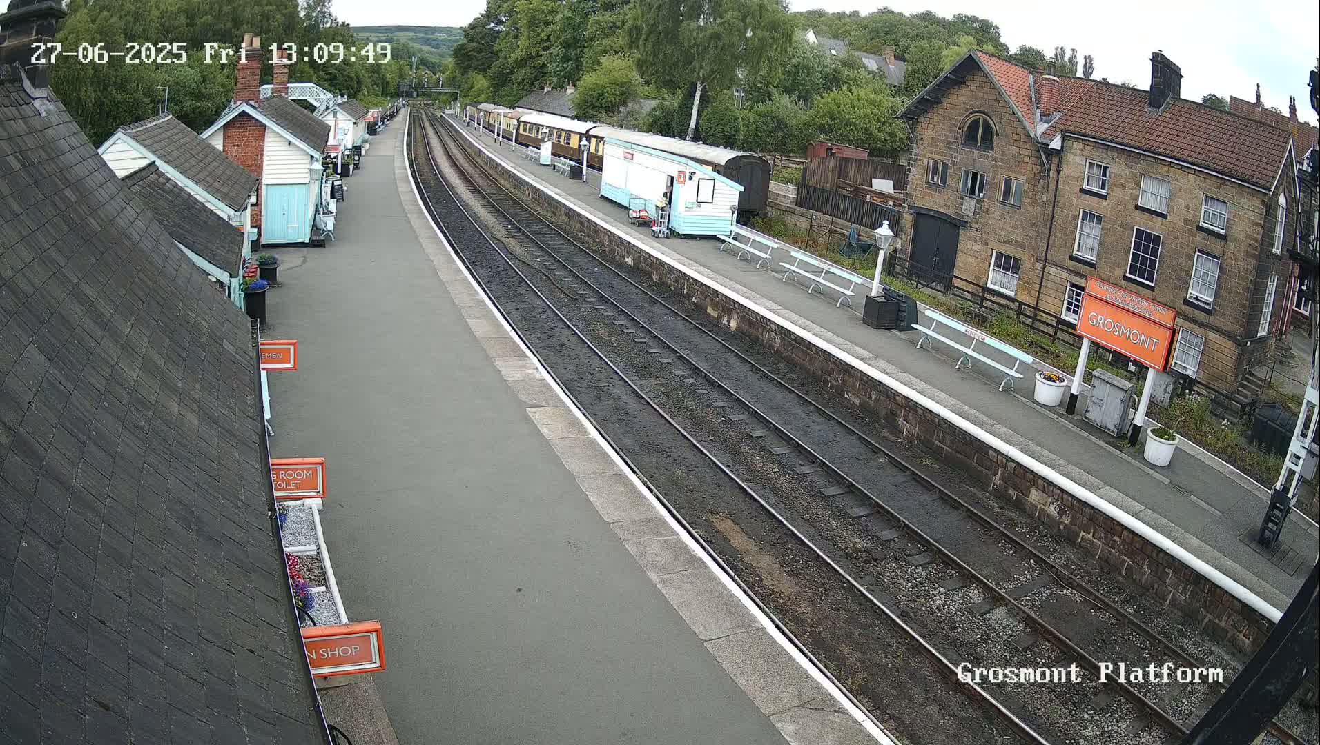 North Yorkshire Moors Railway (NYMR) Grosmont Station Live Cam - Grosmont, Borough of Scarborough, North Yorkshire, Yorkshire and the Humber, England, United Kingdom