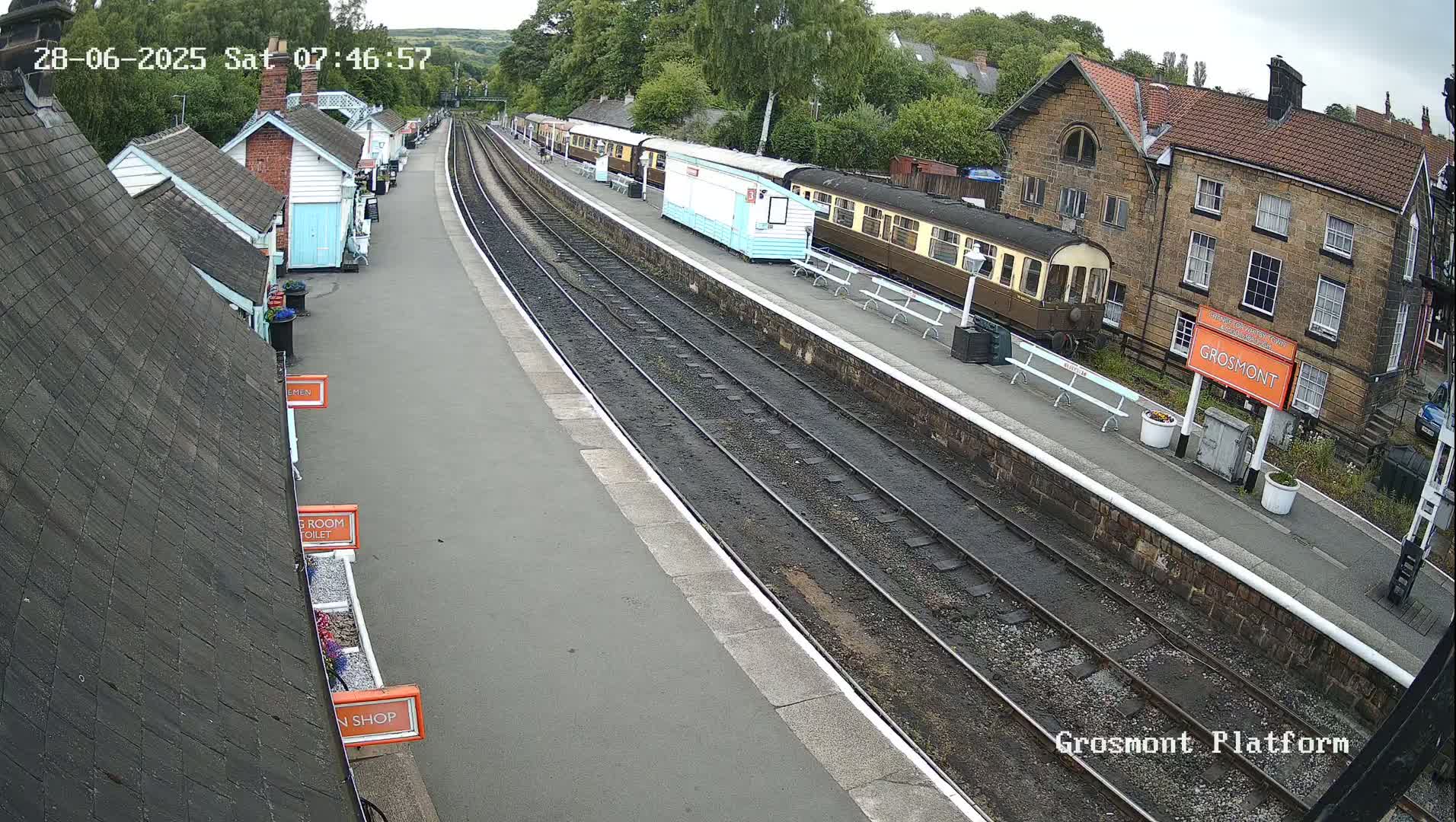 North Yorkshire Moors Railway (NYMR) Grosmont Station Live Cam - Grosmont, Borough of Scarborough, North Yorkshire, Yorkshire and the Humber, England, United Kingdom