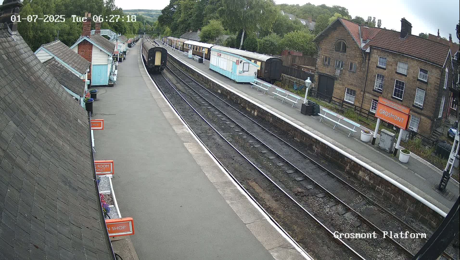 North Yorkshire Moors Railway (NYMR) Grosmont Station Live Cam - Grosmont, Borough of Scarborough, North Yorkshire, Yorkshire and the Humber, England, United Kingdom