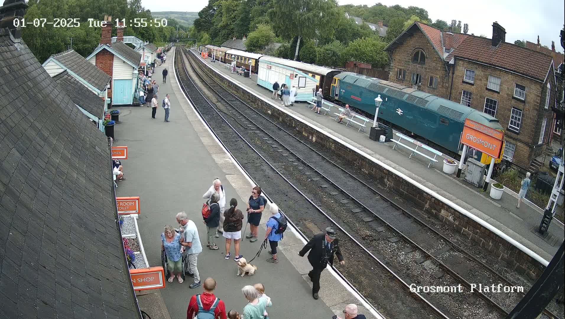 North Yorkshire Moors Railway (NYMR) Grosmont Station Live Cam - Grosmont, Borough of Scarborough, North Yorkshire, Yorkshire and the Humber, England, United Kingdom