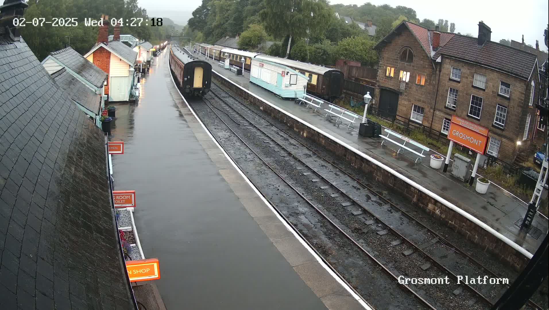 North Yorkshire Moors Railway (NYMR) Grosmont Station Live Cam - Grosmont, Borough of Scarborough, North Yorkshire, Yorkshire and the Humber, England, United Kingdom