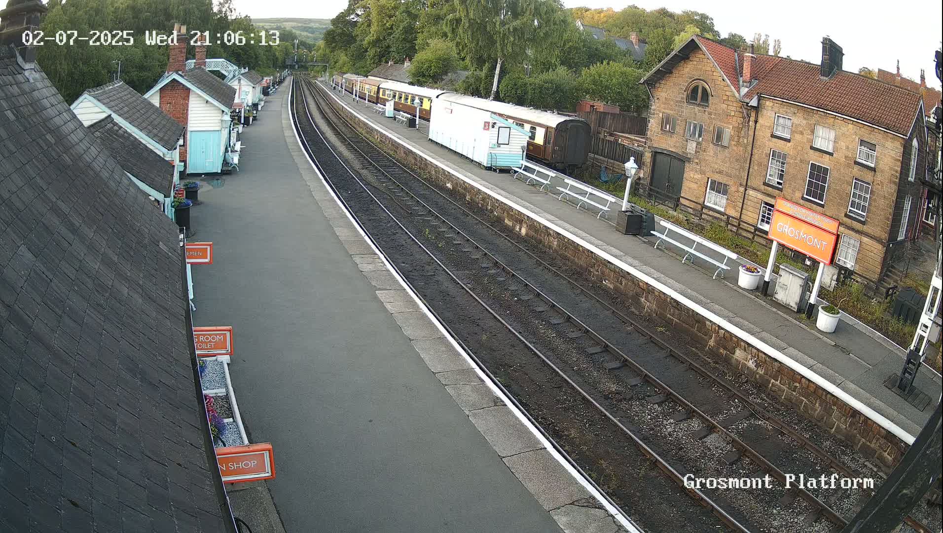 North Yorkshire Moors Railway (NYMR) Grosmont Station Live Cam - Grosmont, Borough of Scarborough, North Yorkshire, Yorkshire and the Humber, England, United Kingdom