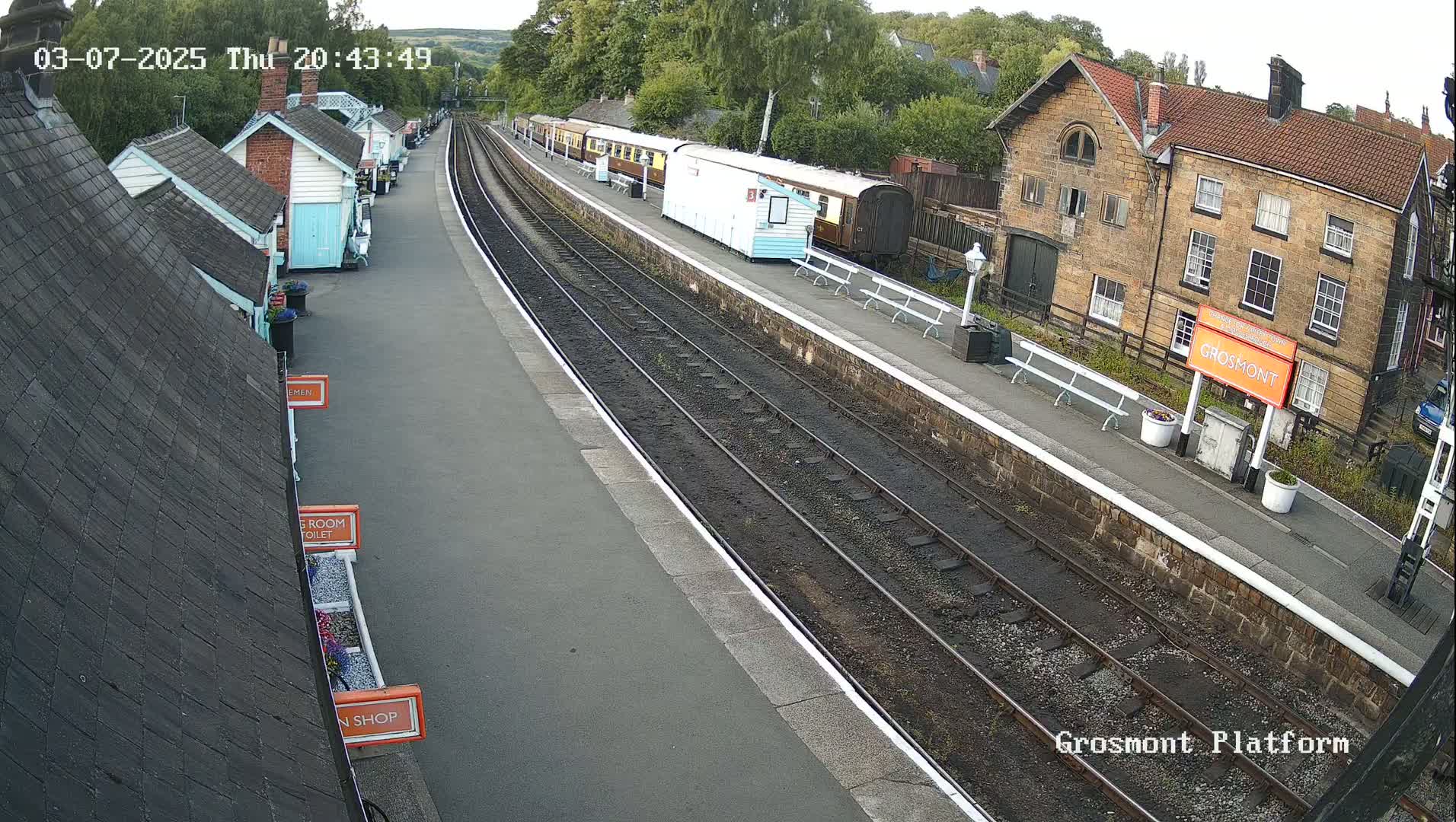 North Yorkshire Moors Railway (NYMR) Grosmont Station Live Cam - Grosmont, Borough of Scarborough, North Yorkshire, Yorkshire and the Humber, England, United Kingdom