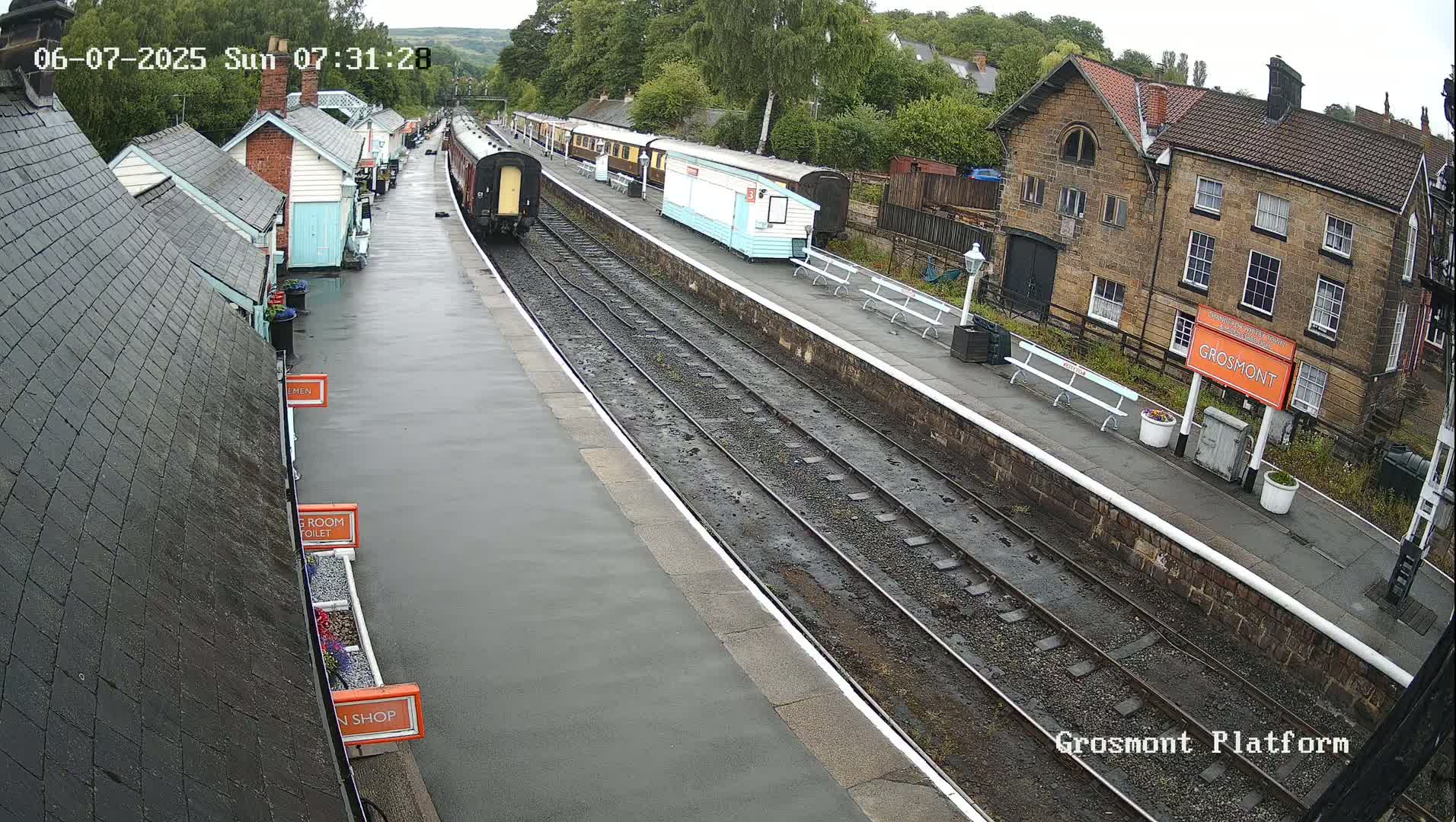 North Yorkshire Moors Railway (NYMR) Grosmont Station Live Cam - Grosmont, Borough of Scarborough, North Yorkshire, Yorkshire and the Humber, England, United Kingdom