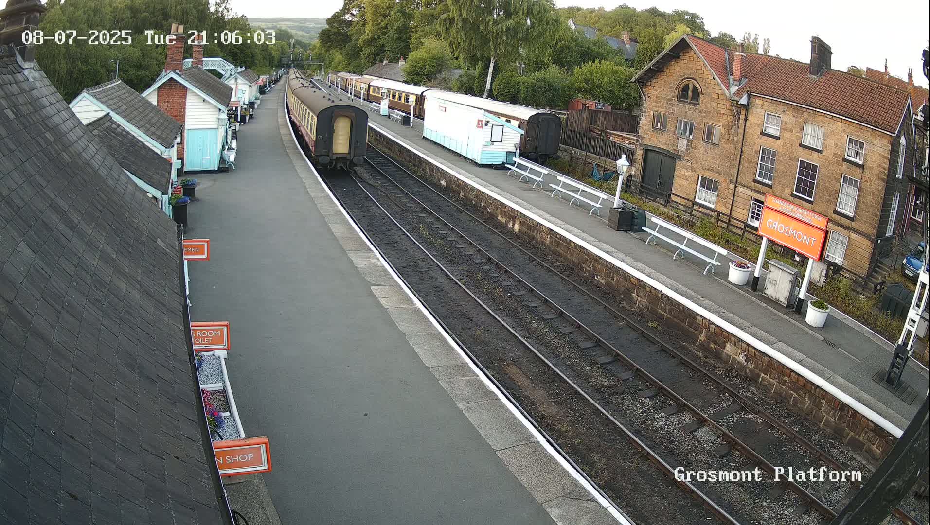 North Yorkshire Moors Railway (NYMR) Grosmont Station Live Cam - Grosmont, Borough of Scarborough, North Yorkshire, Yorkshire and the Humber, England, United Kingdom