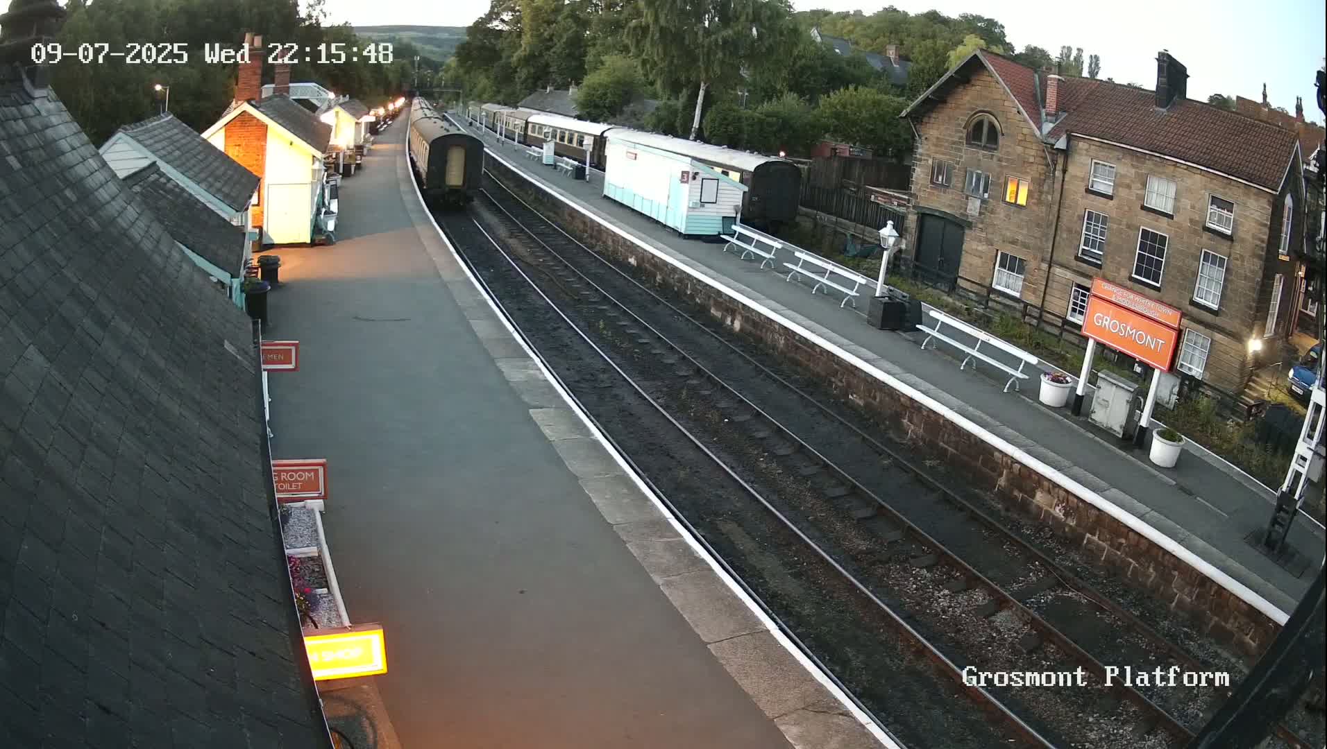 North Yorkshire Moors Railway (NYMR) Grosmont Station Live Cam - Grosmont, Borough of Scarborough, North Yorkshire, Yorkshire and the Humber, England, United Kingdom