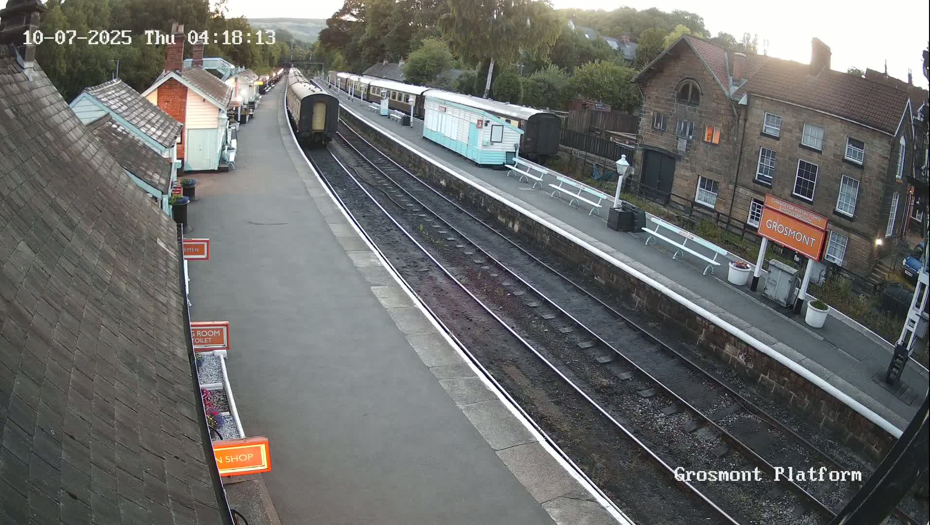North Yorkshire Moors Railway (NYMR) Grosmont Station Live Cam - Grosmont, Borough of Scarborough, North Yorkshire, Yorkshire and the Humber, England, United Kingdom
