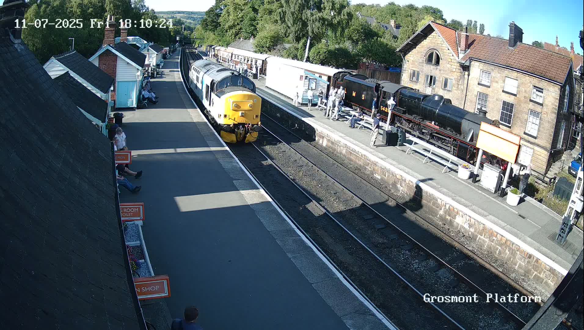 North Yorkshire Moors Railway (NYMR) Grosmont Station Live Cam - Grosmont, Borough of Scarborough, North Yorkshire, Yorkshire and the Humber, England, United Kingdom