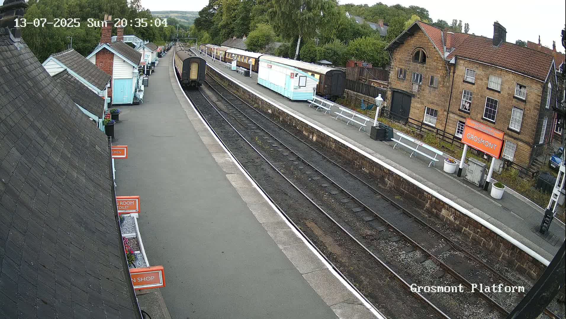 North Yorkshire Moors Railway (NYMR) Grosmont Station Live Cam - Grosmont, Borough of Scarborough, North Yorkshire, Yorkshire and the Humber, England, United Kingdom