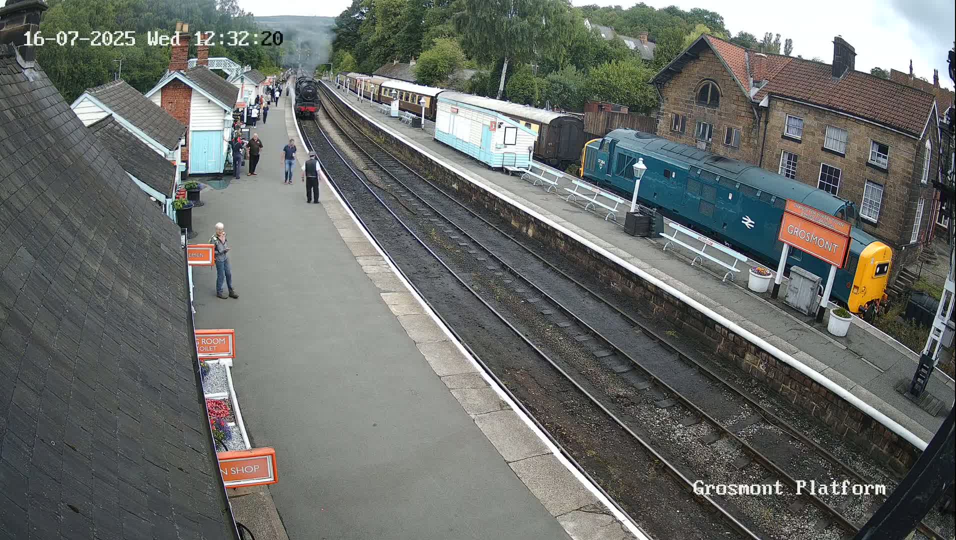 North Yorkshire Moors Railway (NYMR) Grosmont Station Live Cam - Grosmont, Borough of Scarborough, North Yorkshire, Yorkshire and the Humber, England, United Kingdom