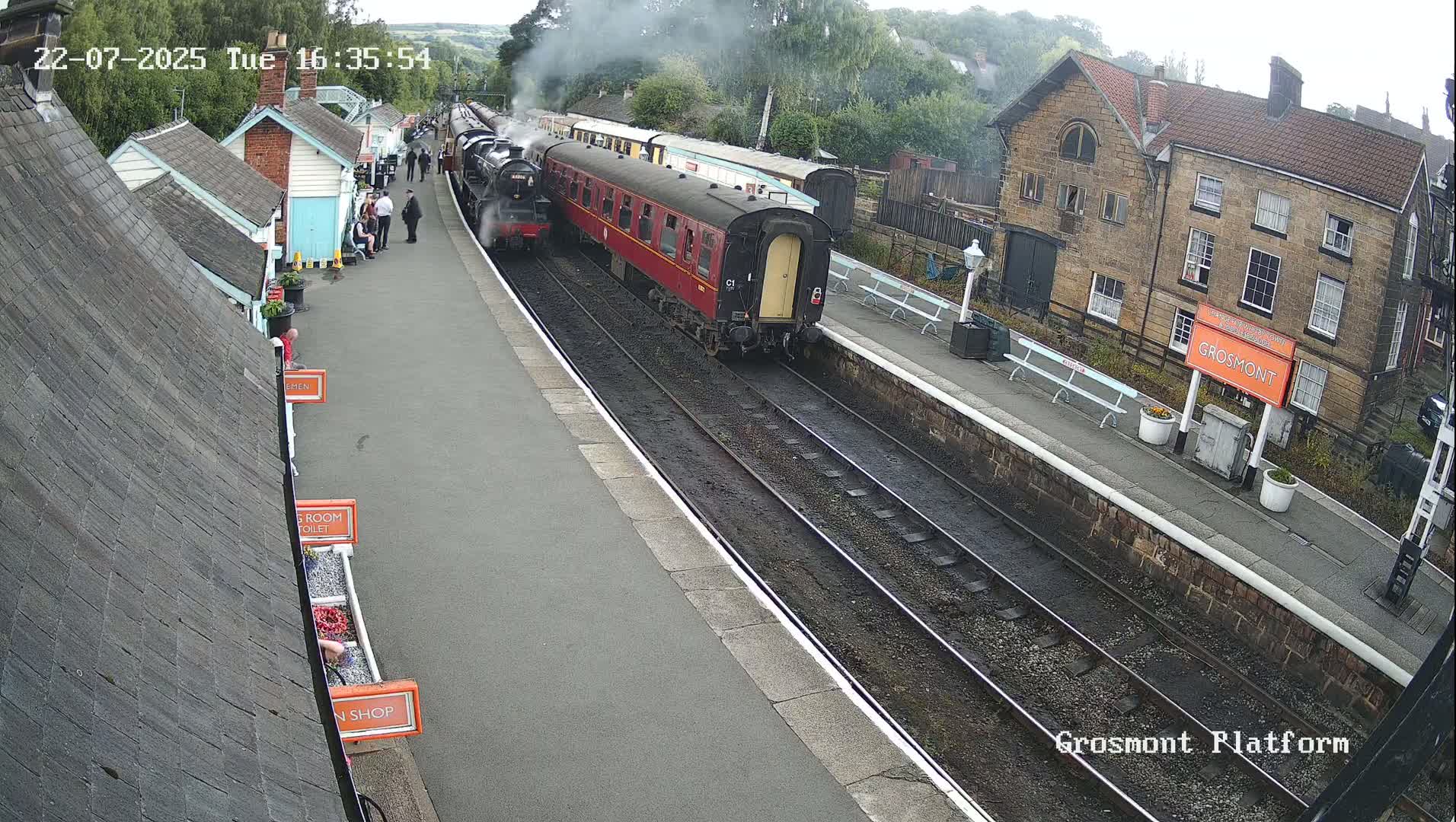 North Yorkshire Moors Railway (NYMR) Grosmont Station Live Cam - Grosmont, Borough of Scarborough, North Yorkshire, Yorkshire and the Humber, England, United Kingdom