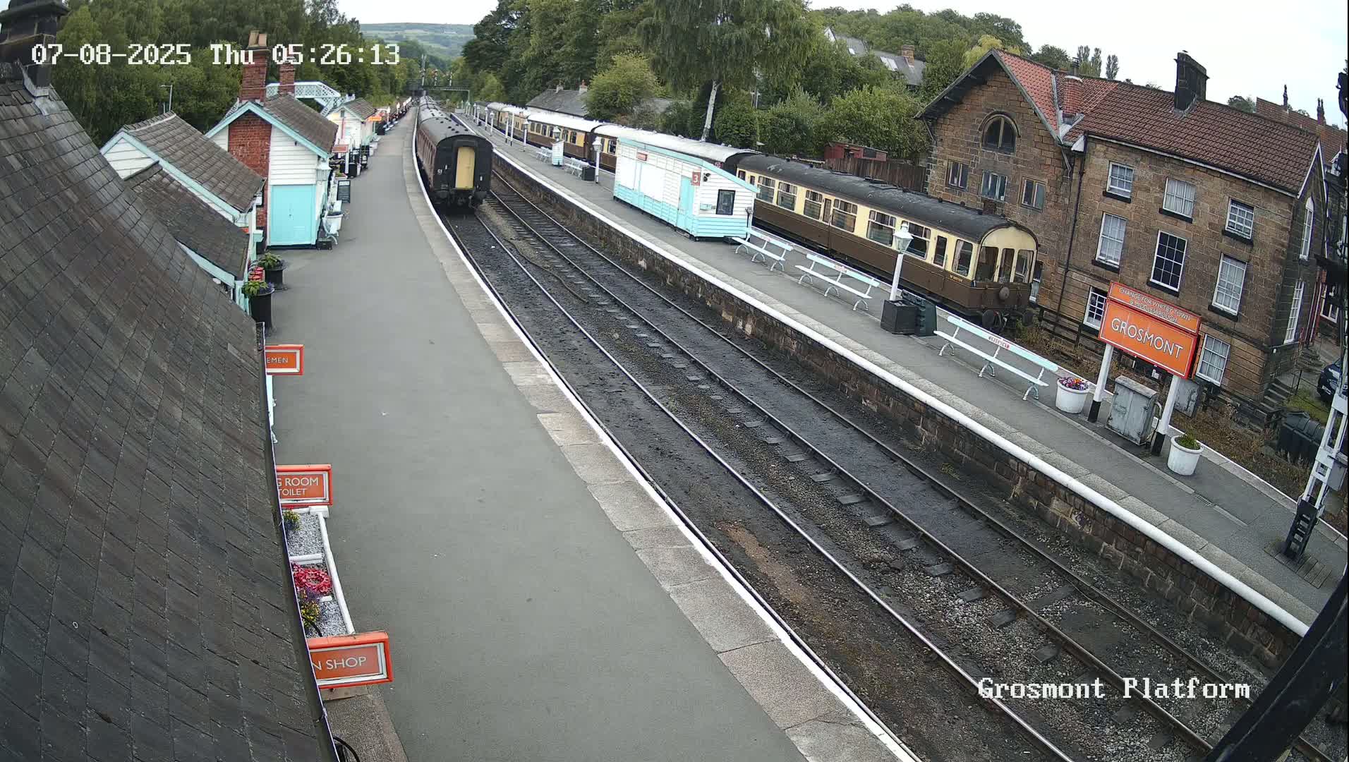 North Yorkshire Moors Railway (NYMR) Grosmont Station Live Cam - Grosmont, Borough of Scarborough, North Yorkshire, Yorkshire and the Humber, England, United Kingdom