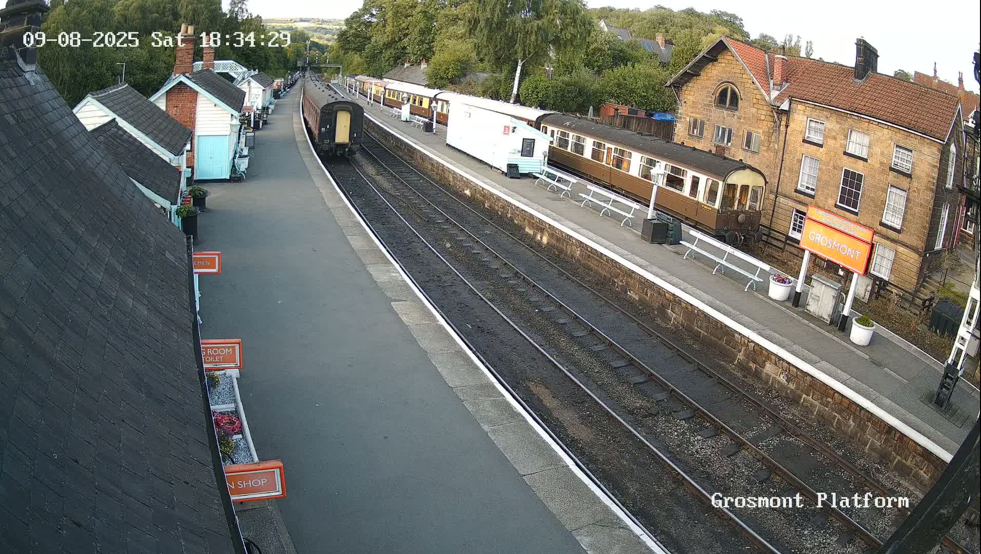 North Yorkshire Moors Railway (NYMR) Grosmont Station Live Cam - Grosmont, Borough of Scarborough, North Yorkshire, Yorkshire and the Humber, England, United Kingdom