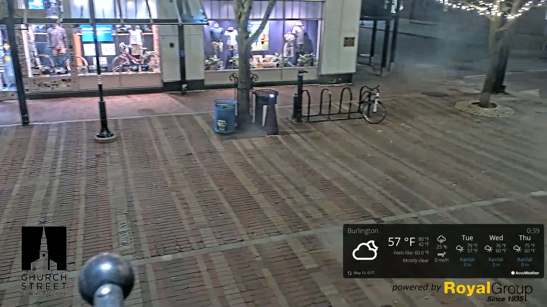 Burlington, Church Street Market Place Live Cam - Burlington, Vermont, USA