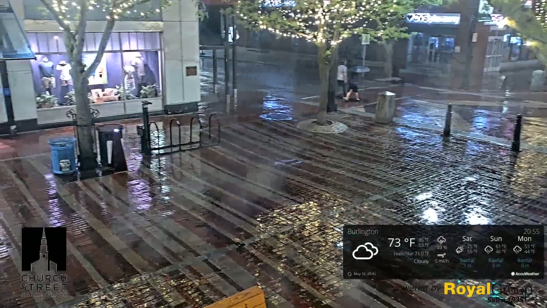 Burlington, Church Street Market Place Live Cam - Burlington, Vermont, USA
