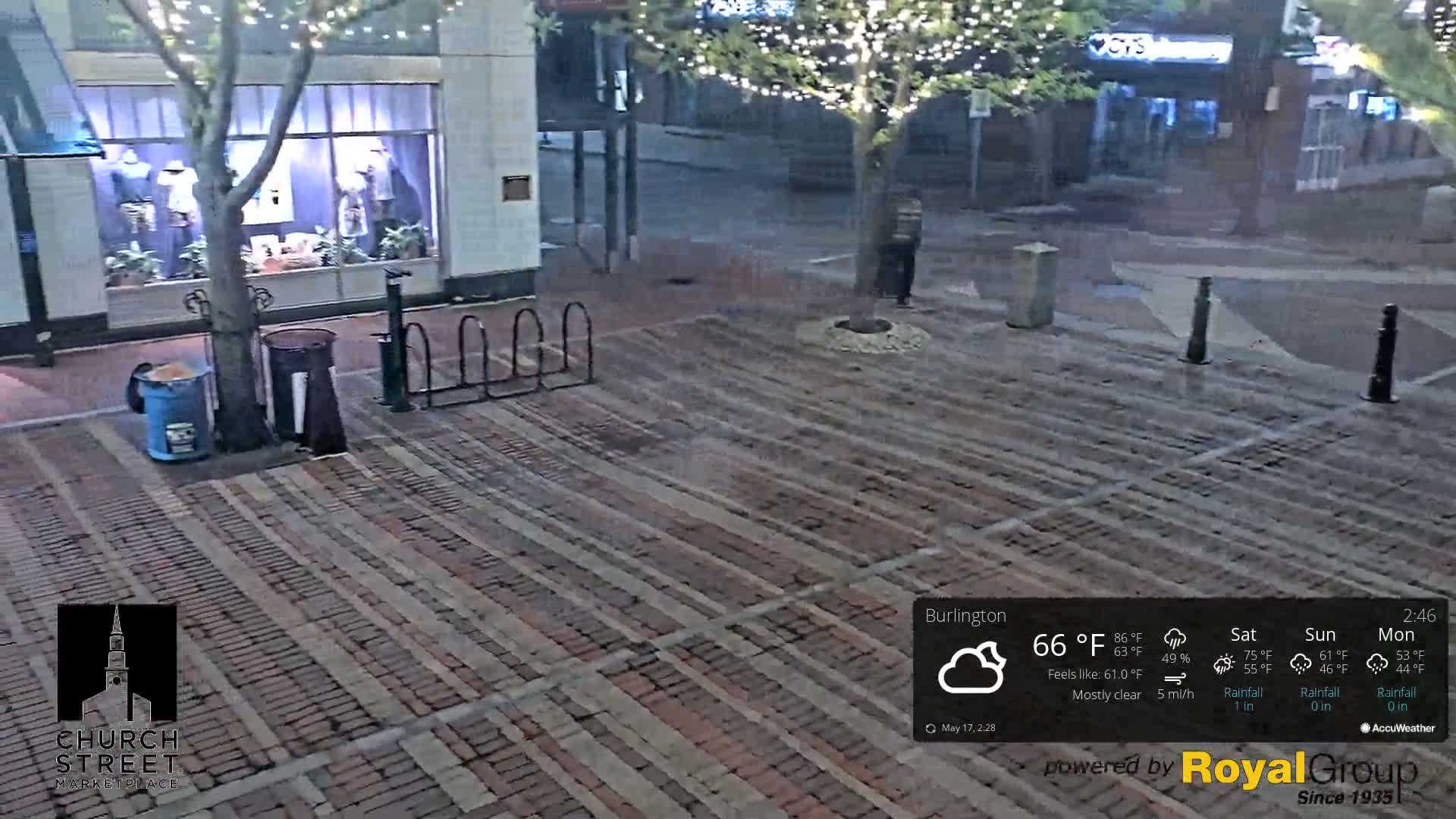 Burlington, Church Street Market Place Live Cam - Burlington, Vermont, USA