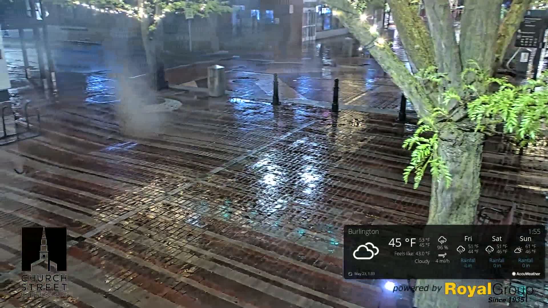 Burlington, Church Street Market Place Live Cam - Burlington, Vermont, USA