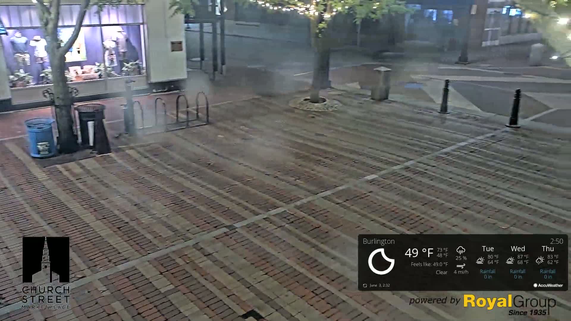 Burlington, Church Street Market Place Live Cam - Burlington, Vermont, USA