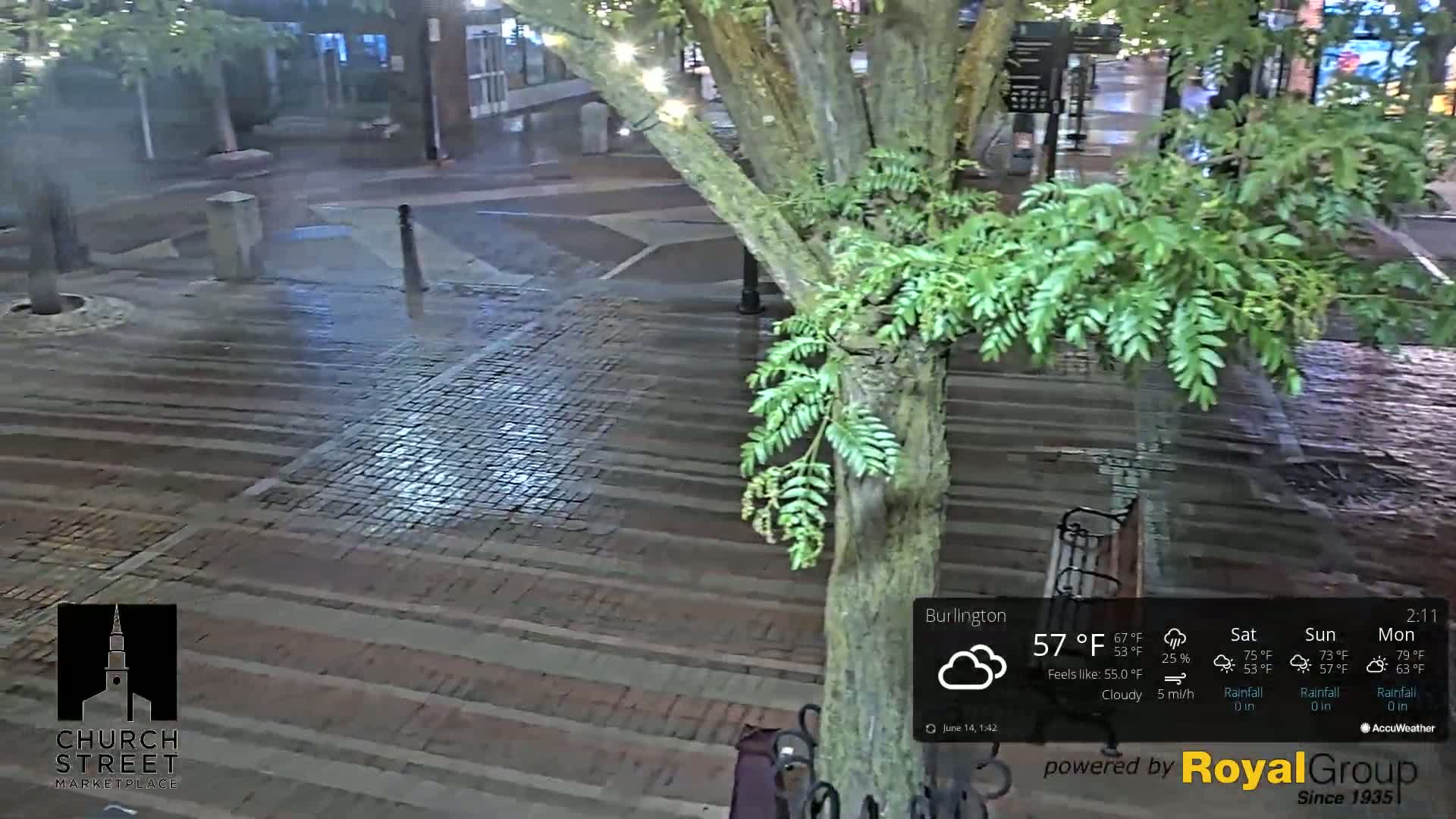 Burlington, Church Street Market Place Live Cam - Burlington, Vermont, USA