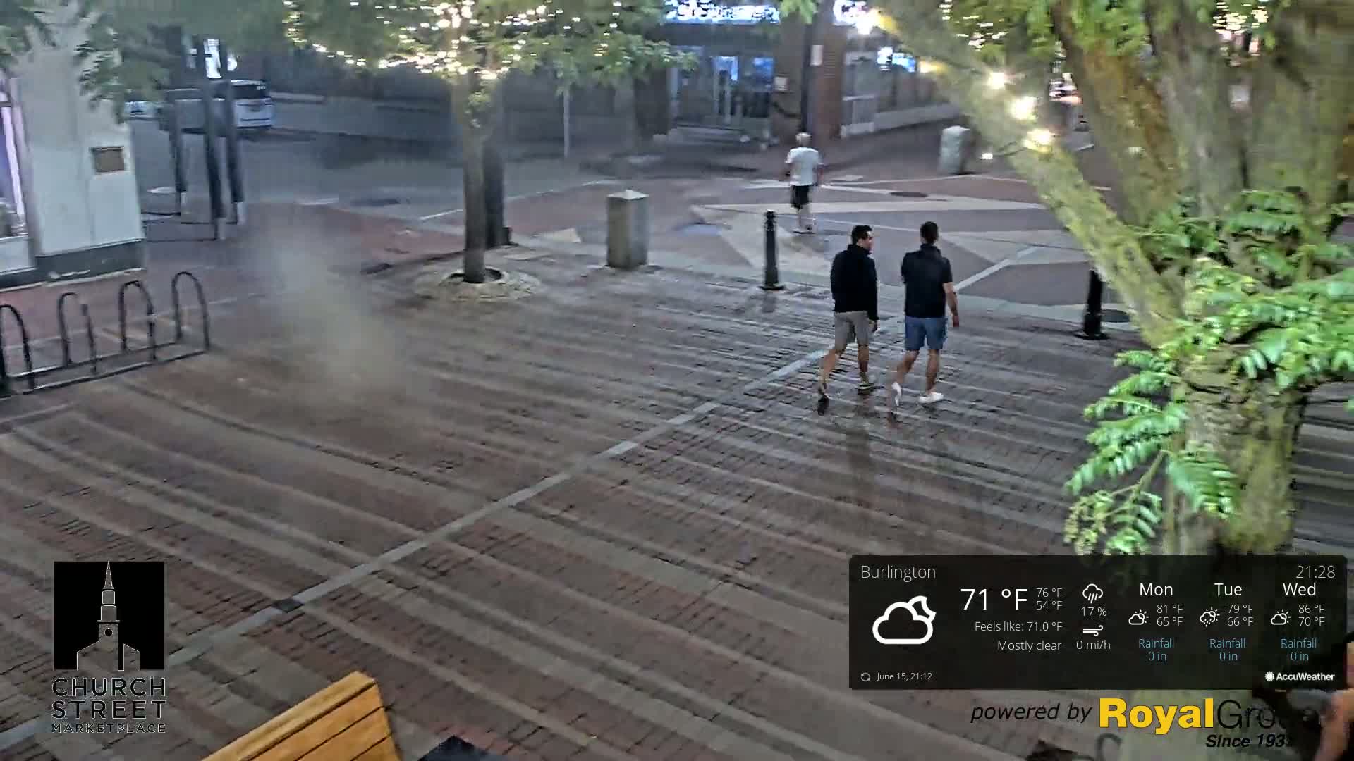 Burlington, Church Street Market Place Live Cam - Burlington, Vermont, USA