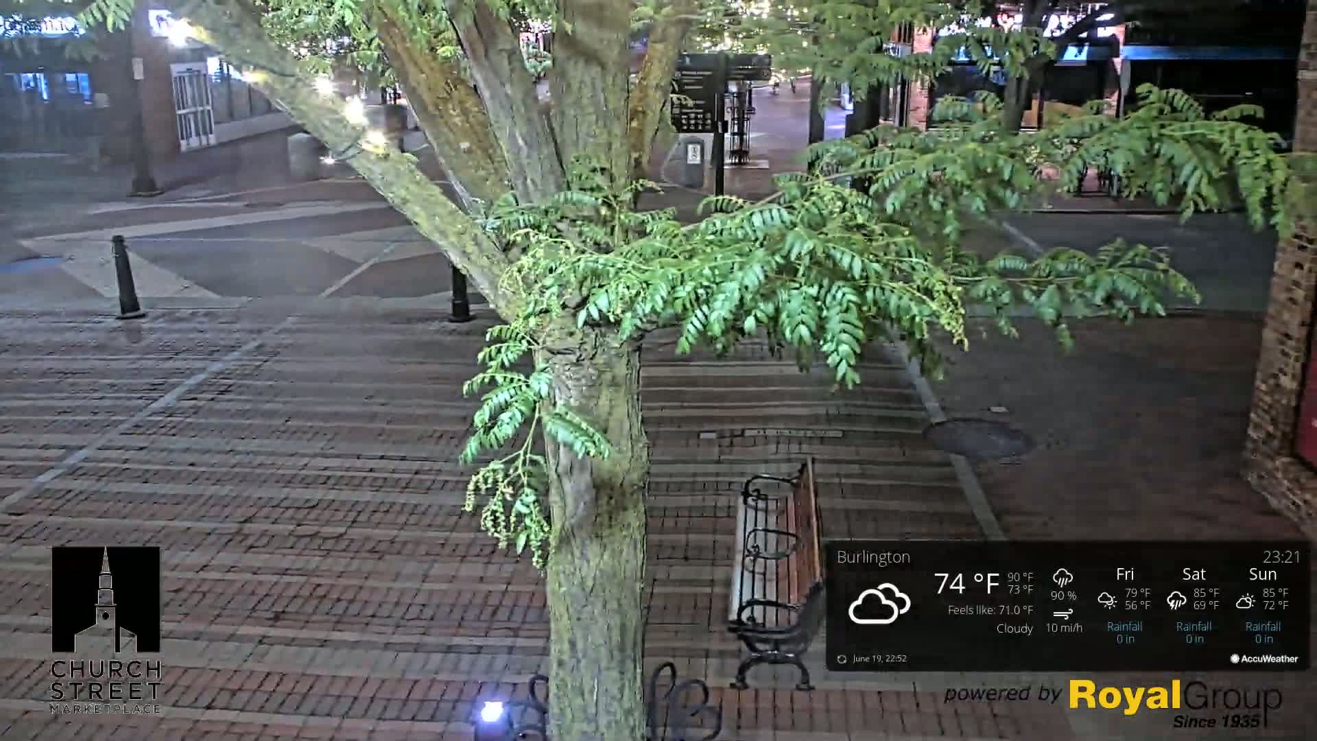Burlington, Church Street Market Place Live Cam - Burlington, Vermont, USA