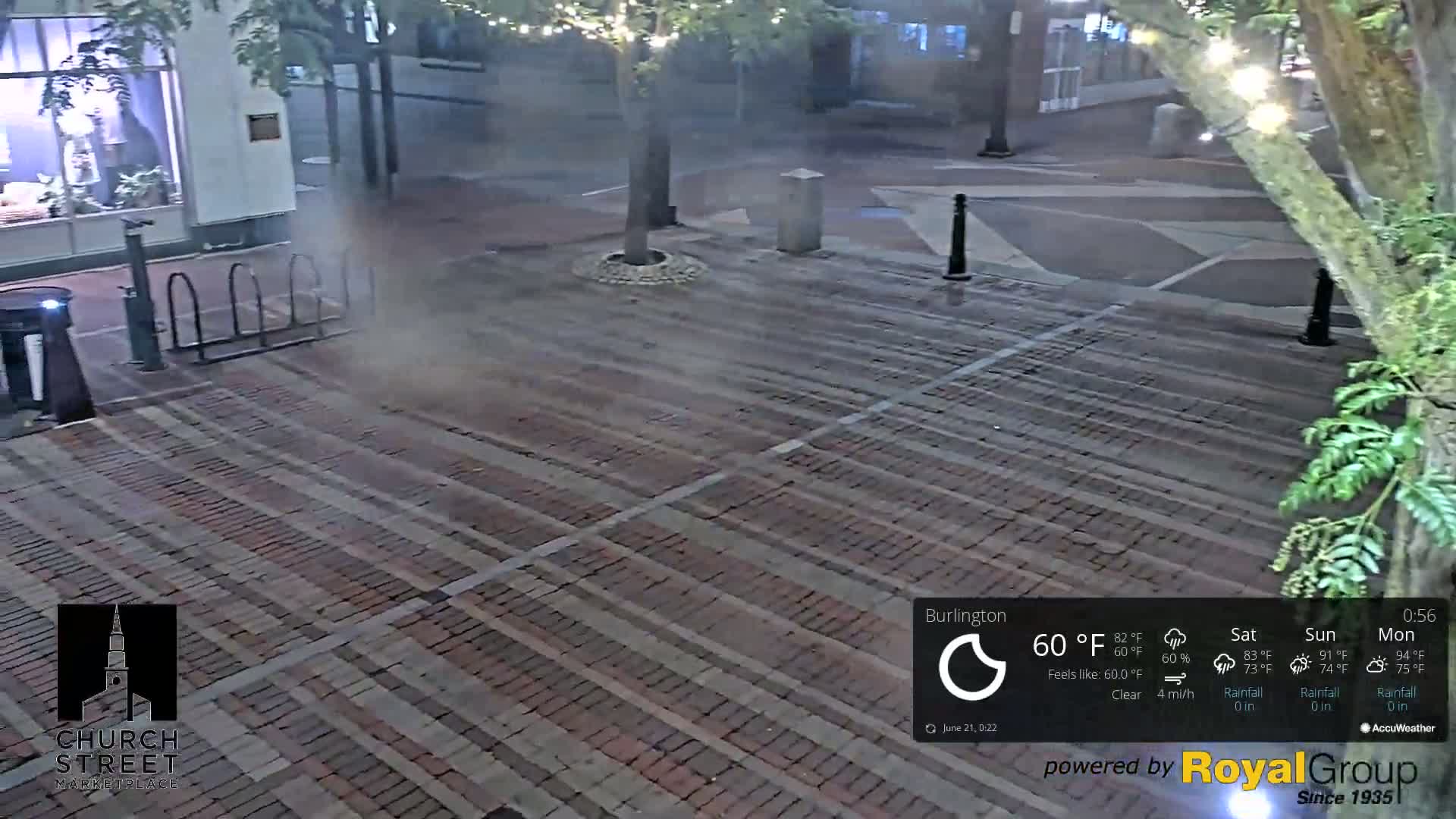 Burlington, Church Street Market Place Live Cam - Burlington, Vermont, USA