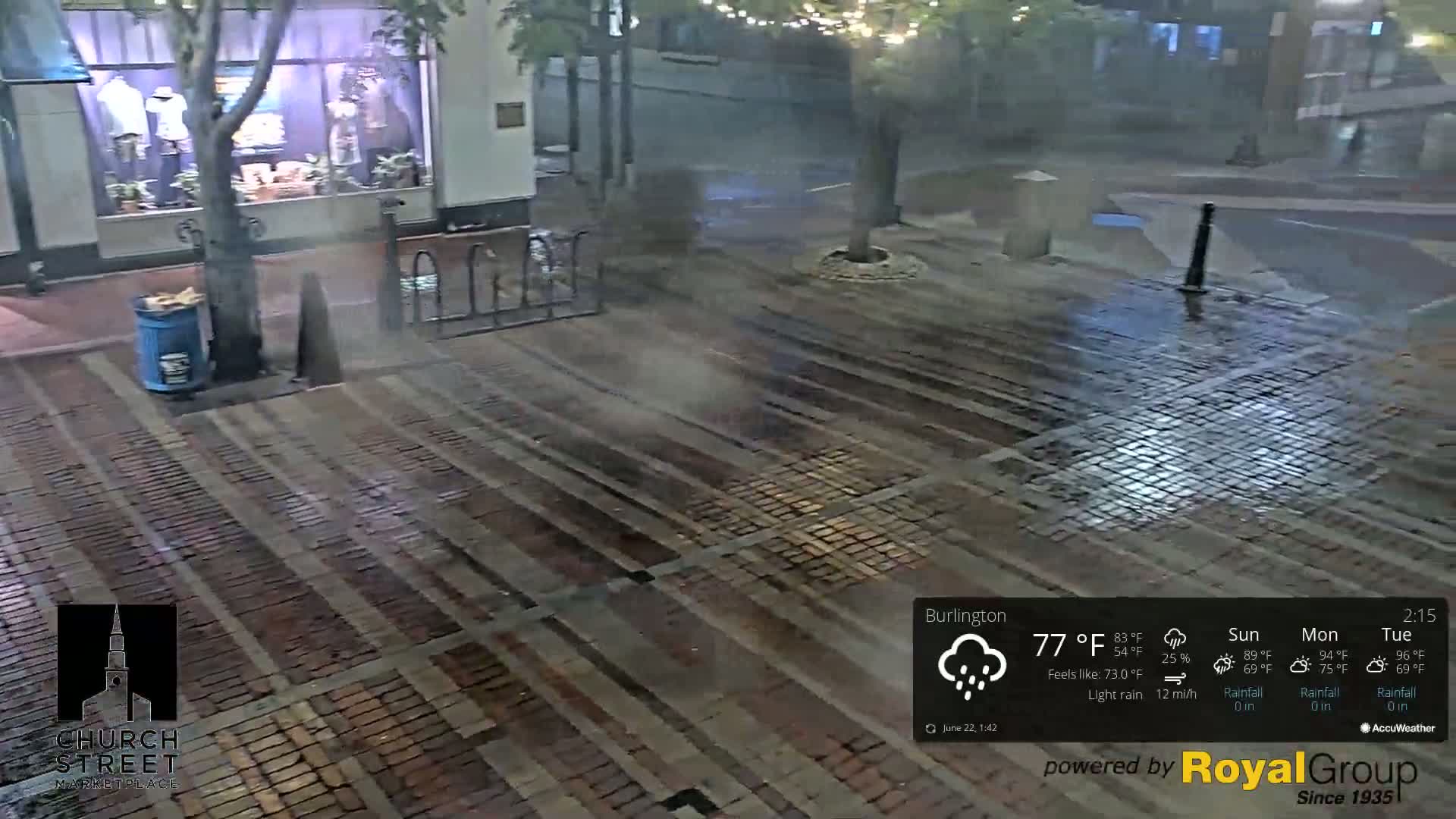Burlington, Church Street Market Place Live Cam - Burlington, Vermont, USA