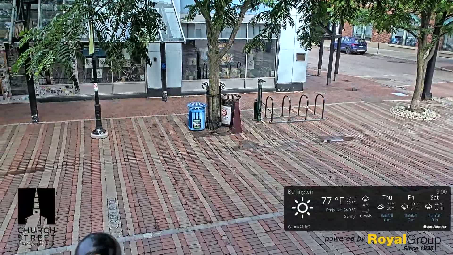 Burlington, Church Street Market Place Live Cam - Burlington, Vermont, USA