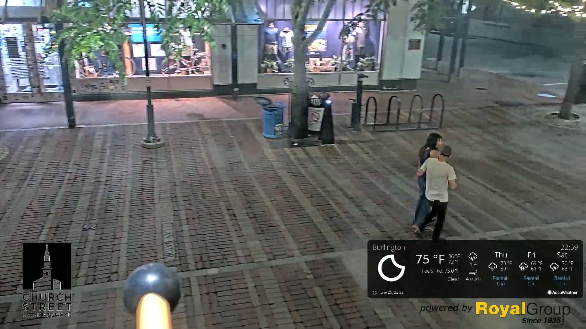 Burlington, Church Street Market Place Live Cam - Burlington, Vermont, USA