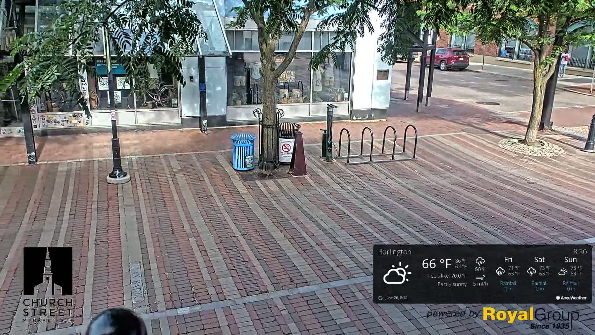 Burlington, Church Street Market Place Live Cam - Burlington, Vermont, USA