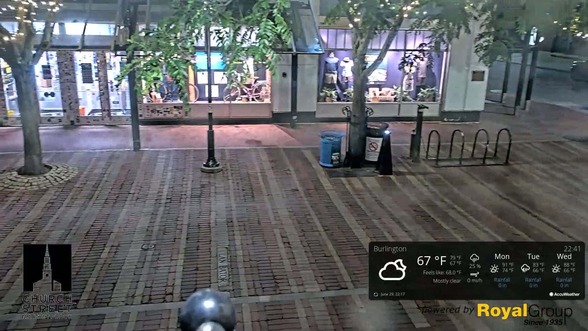 Burlington, Church Street Market Place Live Cam - Burlington, Vermont, USA