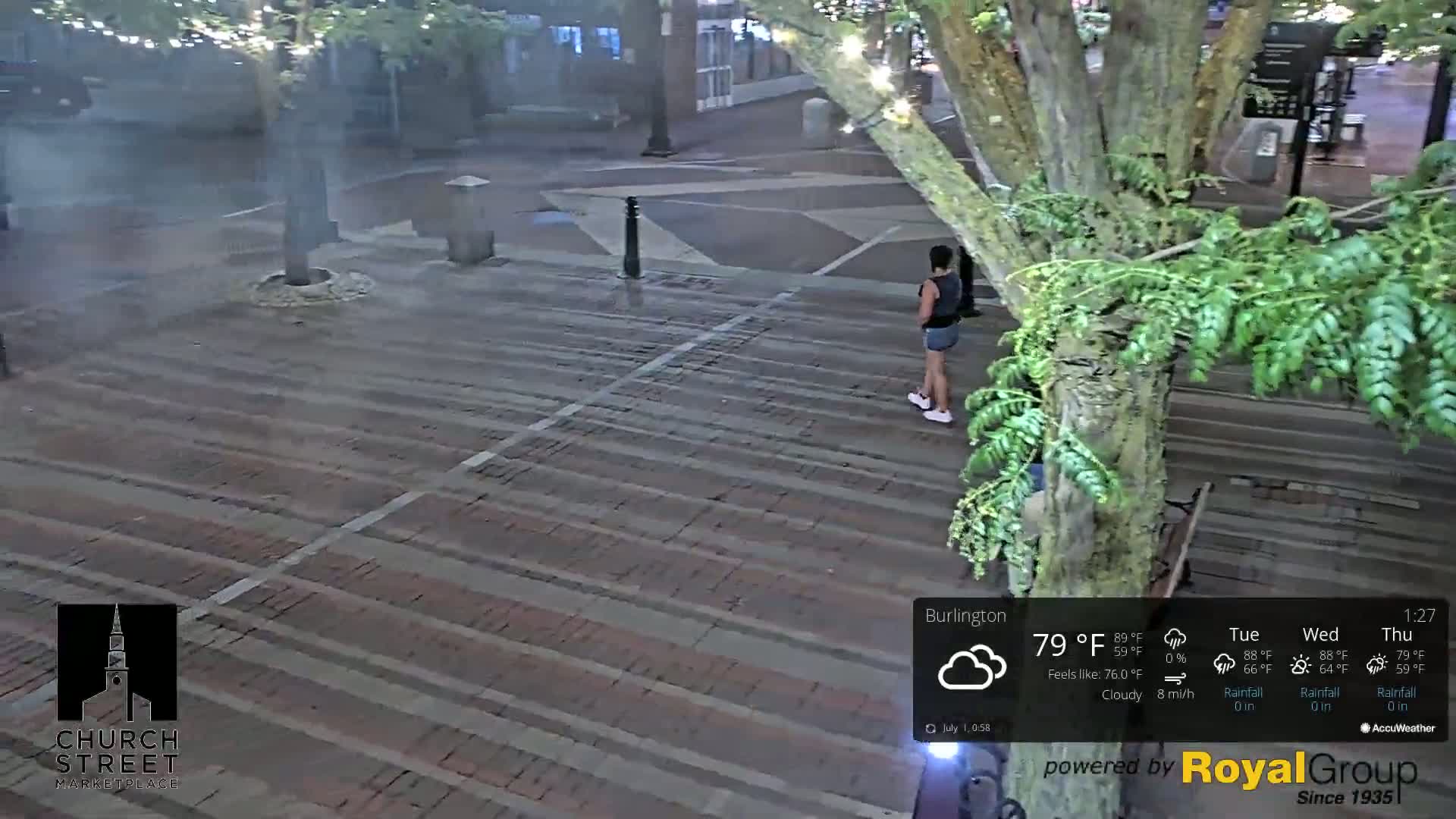 Burlington, Church Street Market Place Live Cam - Burlington, Vermont, USA