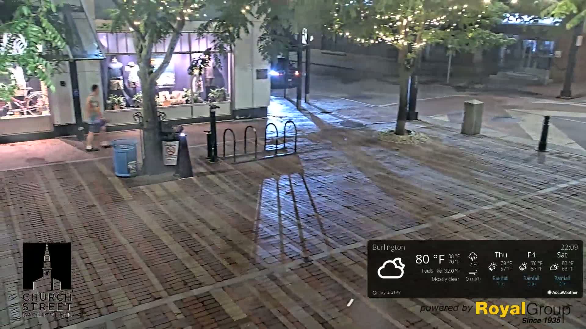Burlington, Church Street Market Place Live Cam - Burlington, Vermont, USA