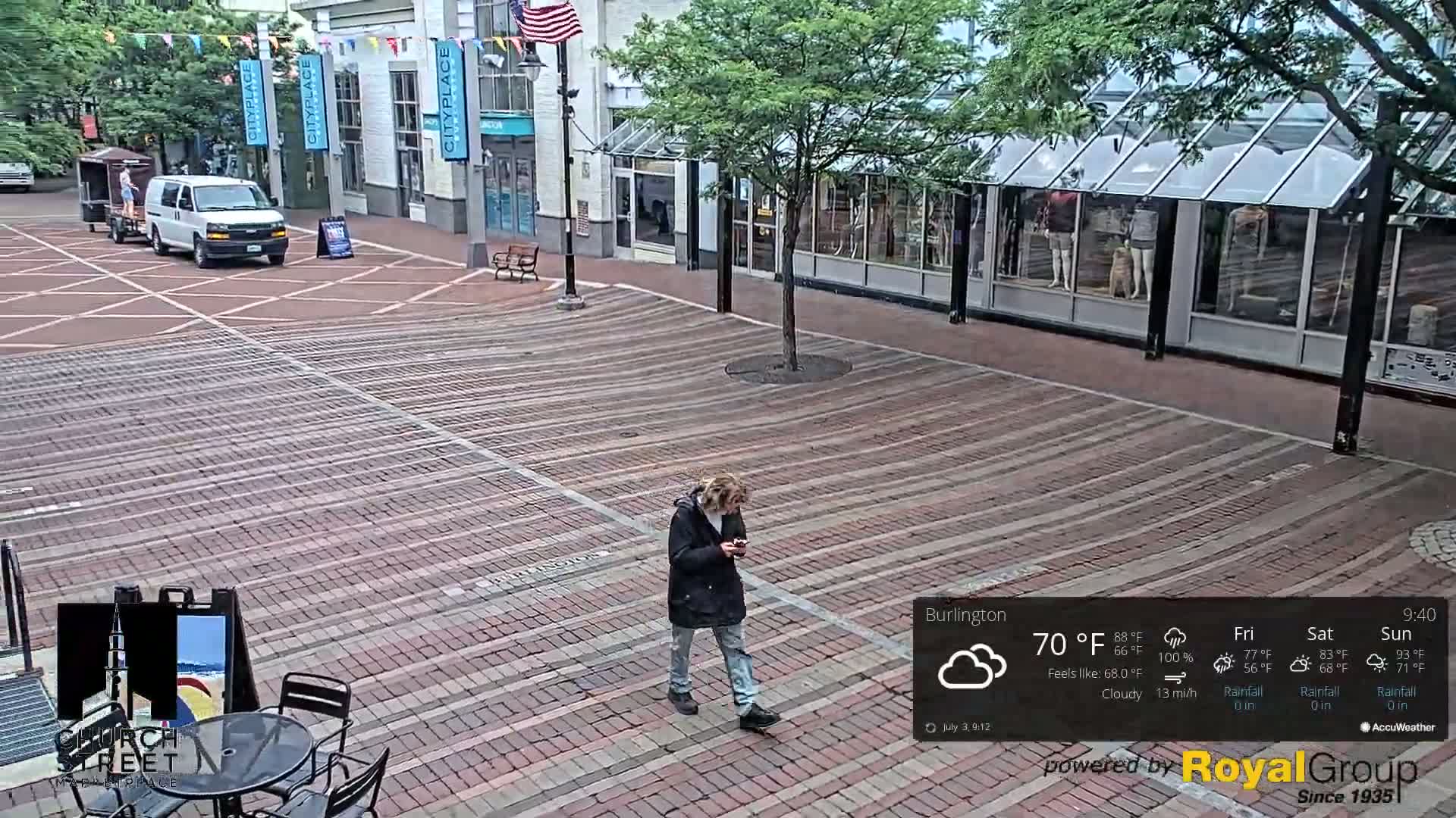 Burlington, Church Street Market Place Live Cam - Burlington, Vermont, USA