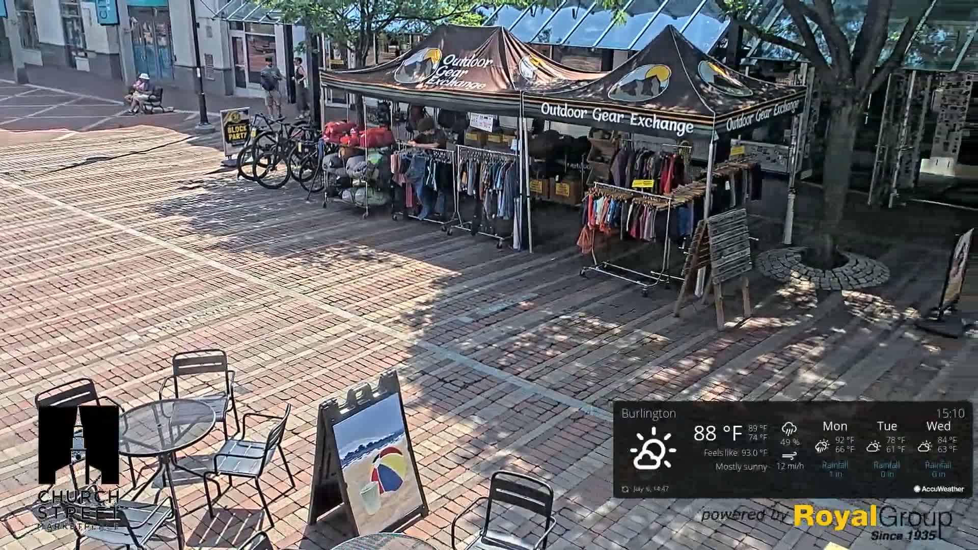 Burlington, Church Street Market Place Live Cam - Burlington, Vermont, USA