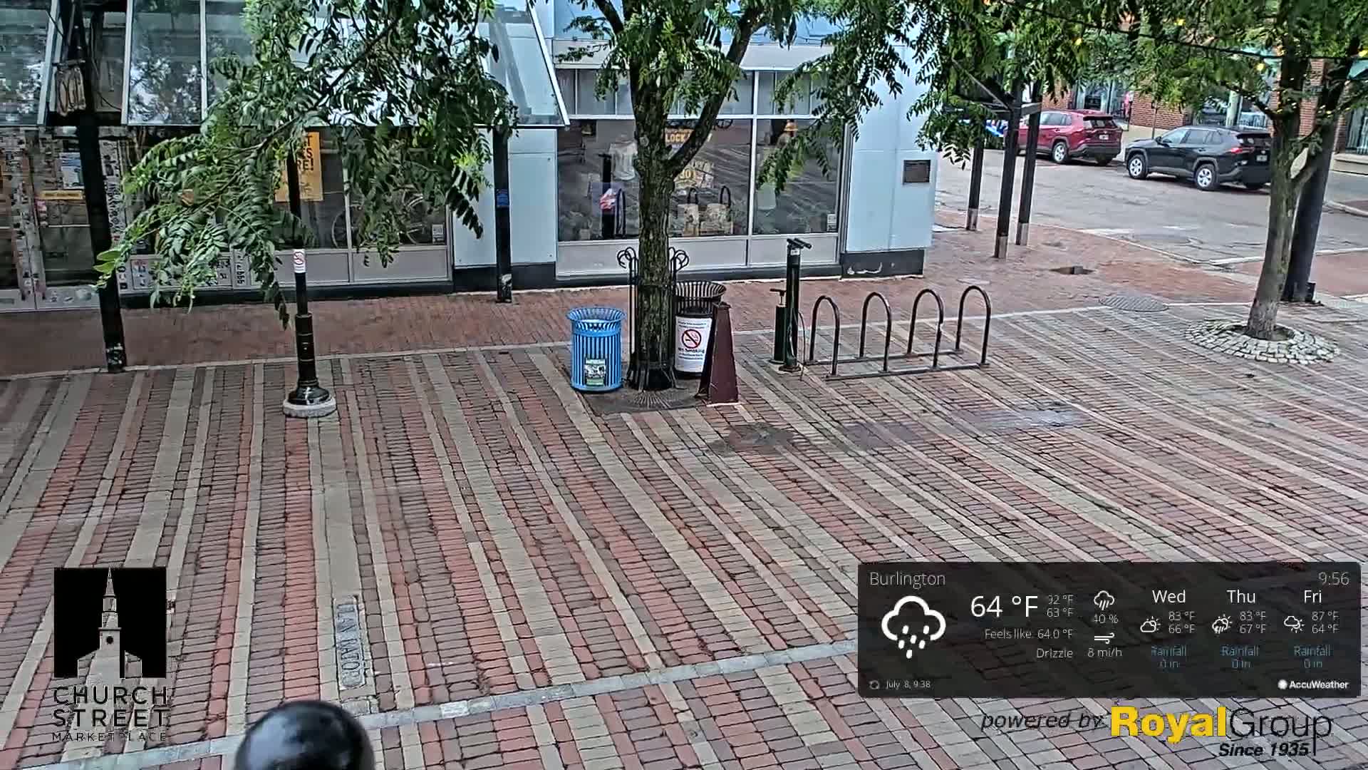Burlington, Church Street Market Place Live Cam - Burlington, Vermont, USA
