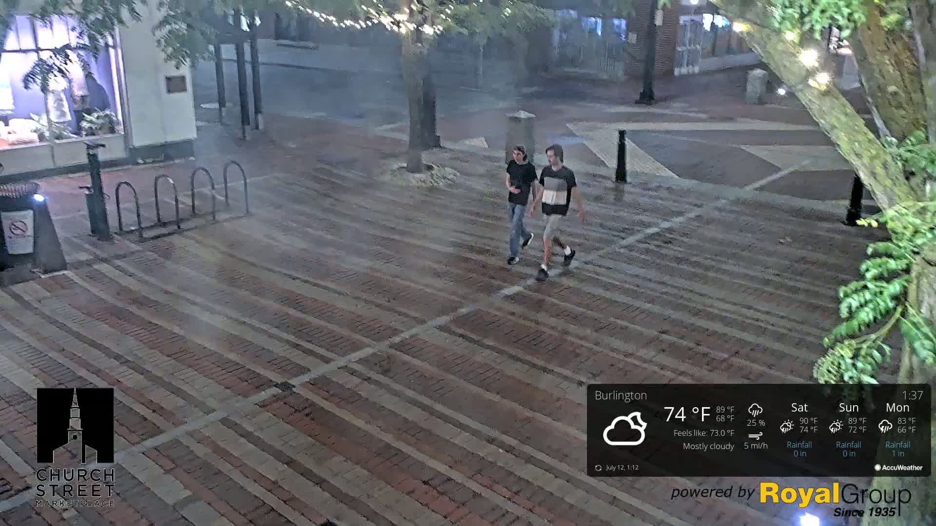 Burlington, Church Street Market Place Live Cam - Burlington, Vermont, USA
