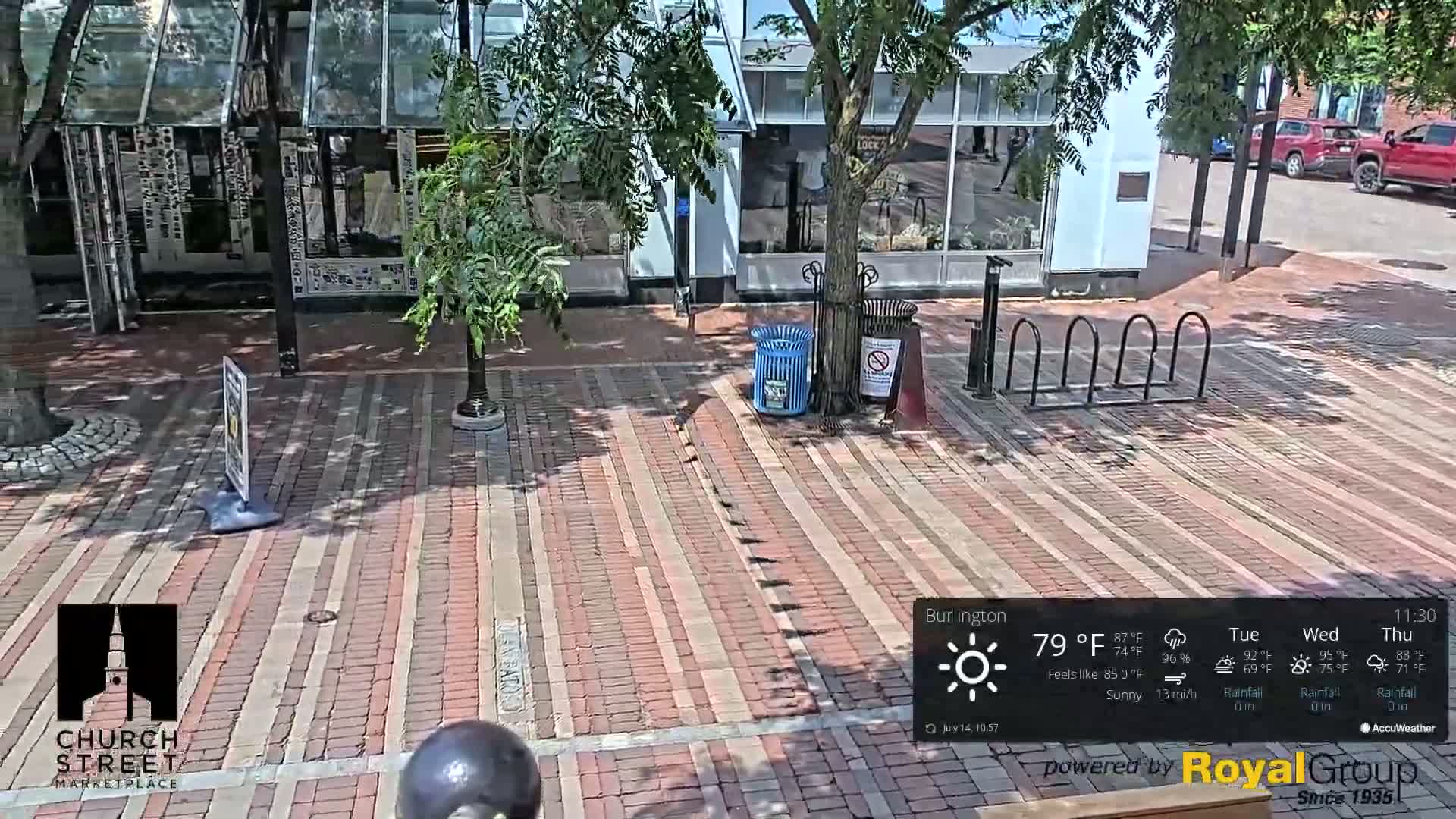Burlington, Church Street Market Place Live Cam - Burlington, Vermont, USA