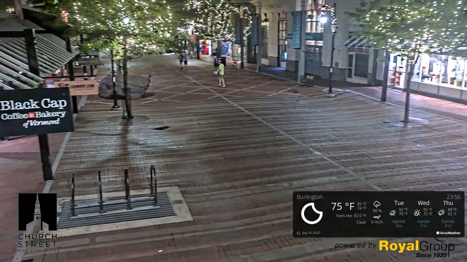 Burlington, Church Street Market Place Live Cam - Burlington, Vermont, USA