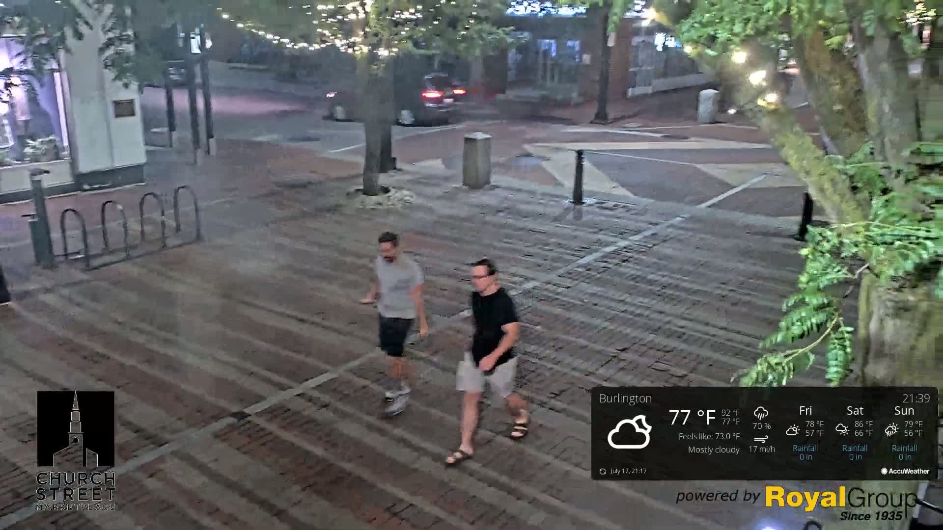 Burlington, Church Street Market Place Live Cam - Burlington, Vermont, USA