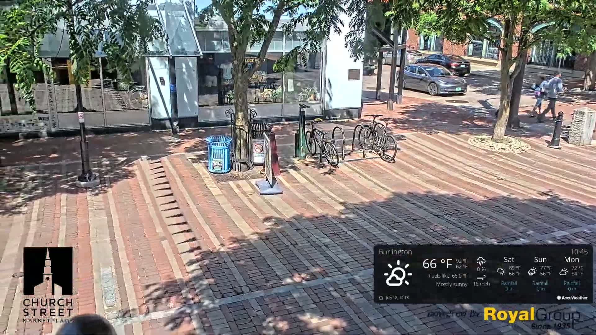 Burlington, Church Street Market Place Live Cam - Burlington, Vermont, USA
