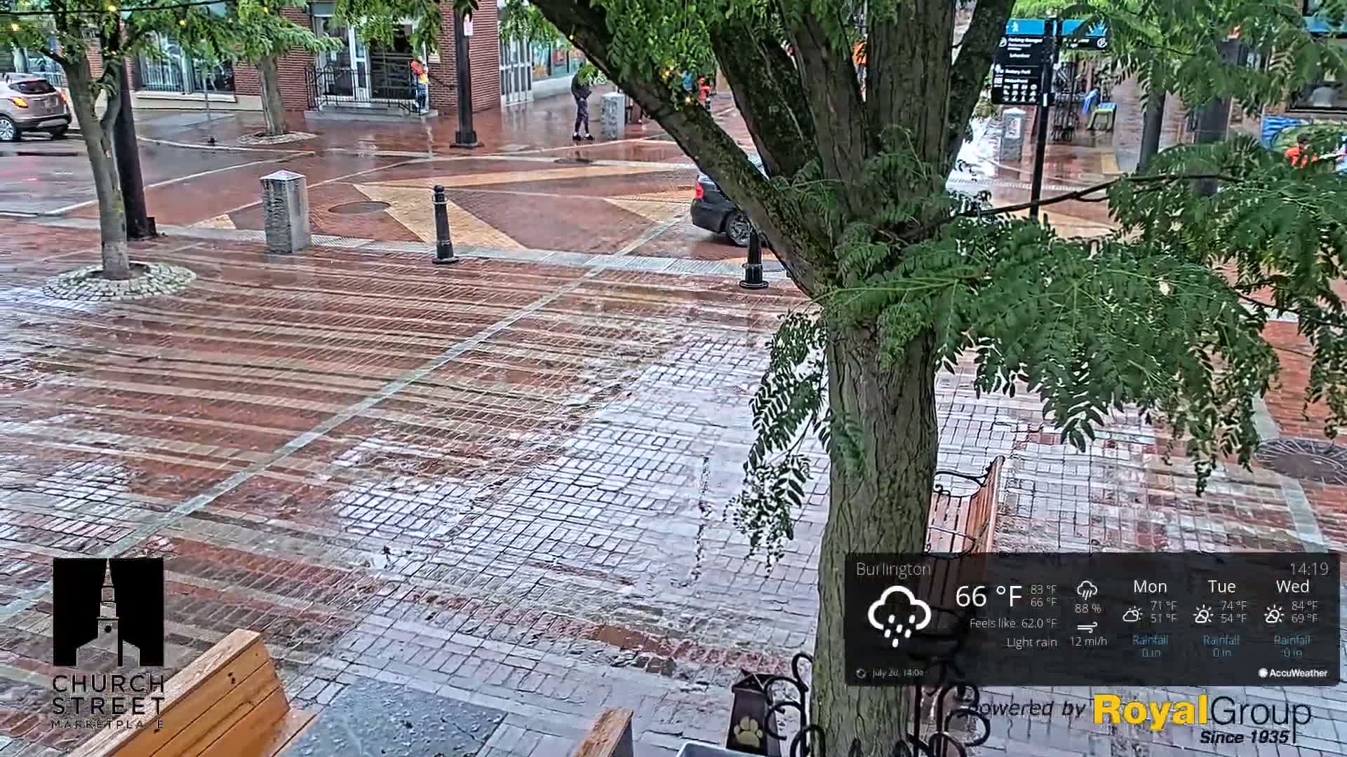 Burlington, Church Street Market Place Live Cam - Burlington, Vermont, USA